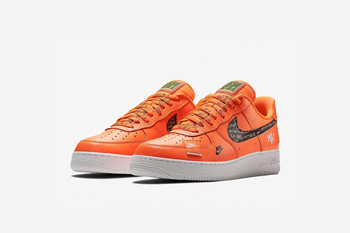 Just do it orange af1 best sale